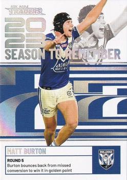 2024 NRL Traders Titanium - 2023 Season To Remember #SR07 Matt Burton Front
